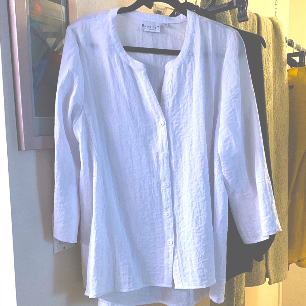 Habitat White Button Down Shirt/Jacket